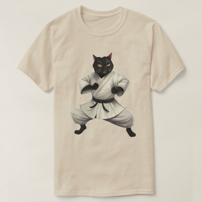 Camiseta Karate Cat (Frente do Design)