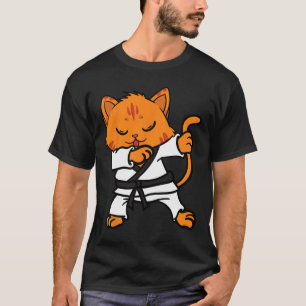 Camiseta Karate Cat Dab Dance Artes Marciais Dabbing Comt S