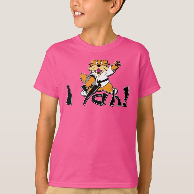 Camiseta Karate Chopping Cat (Frente)