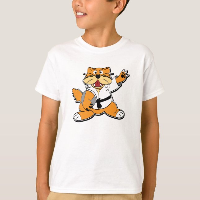 Camiseta Karate Chopping Cat (Frente)