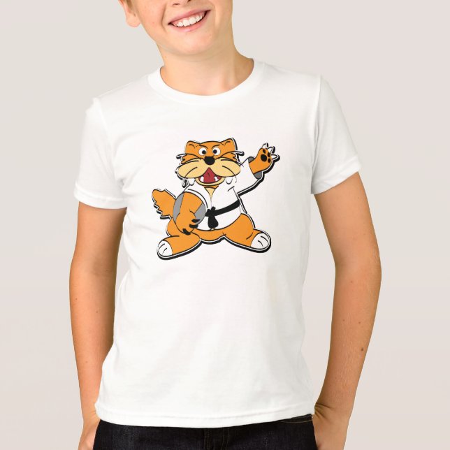 Camiseta Karate Chopping Cat (Frente)