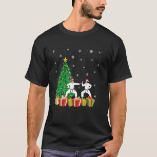 Camiseta Karate Clássico Iluminação da Árvore de Natal Chap