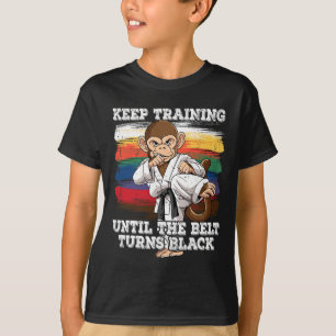 Camiseta Karate Continue Treinando Até O Cinturão Ficar Pre