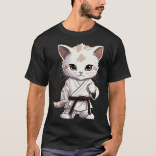 Camiseta Karate Cute Kitten Martits Gatinho para Amor de Ga