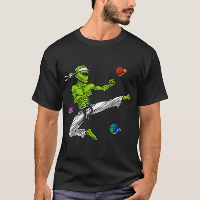 Camiseta Karate de Alien Espacial (Frente)