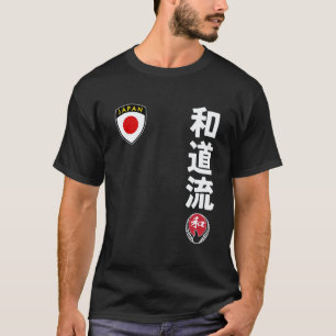 Camiseta Karate de Equipe Clássico Wado Ryu Bandeira do Jap