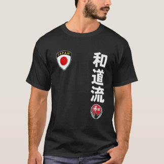 Camiseta Karate de Equipe Clássico Wado Ryu Bandeira do Jap