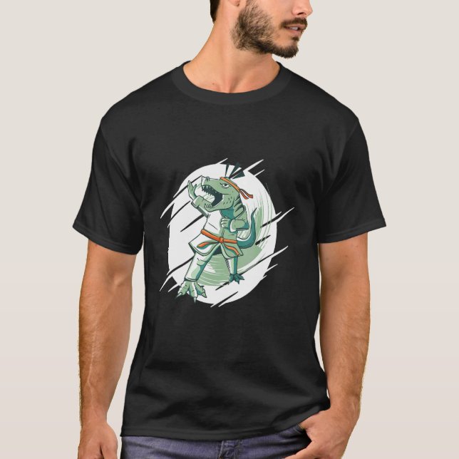 Camiseta Karate Dinosaur Rex (Frente)