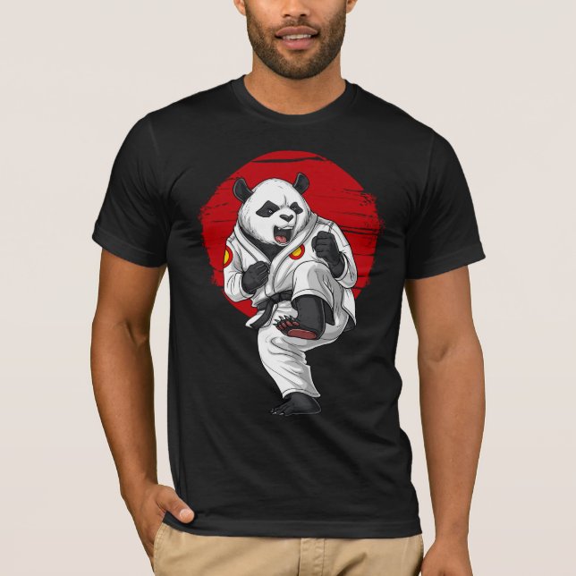 Camiseta Karate Do Urso De Panda (Frente)