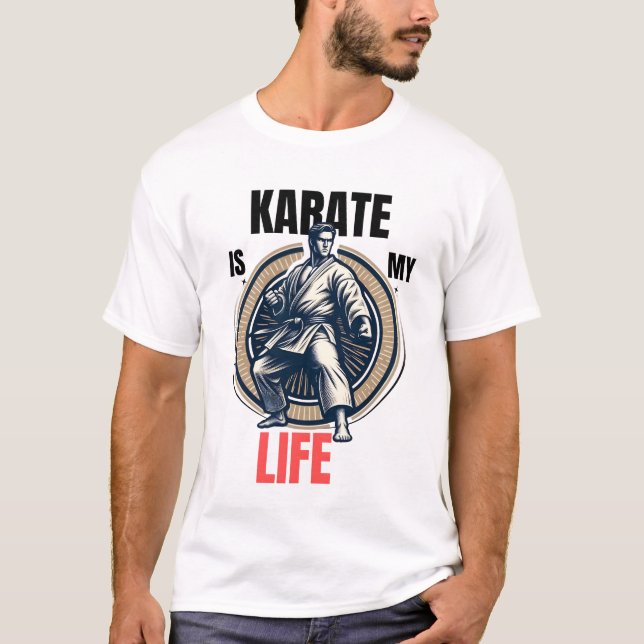 Camiseta Karate é a minha vida - Karate Design (Frente)