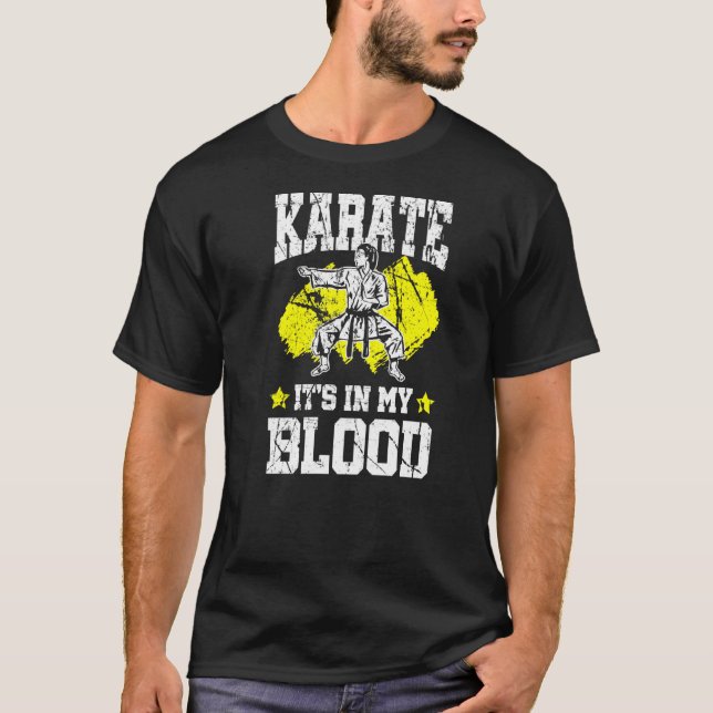 Camiseta Karate está no meu esporte de artes marciais no sa (Frente)