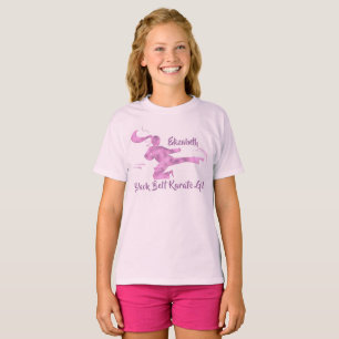 Camiseta Karate Girl Martial Arts Purple Pink Único
