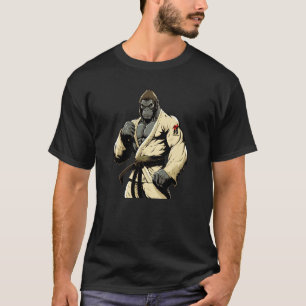 Camiseta Karate Gorilla em Keikogi - Japonês Karateka Goril