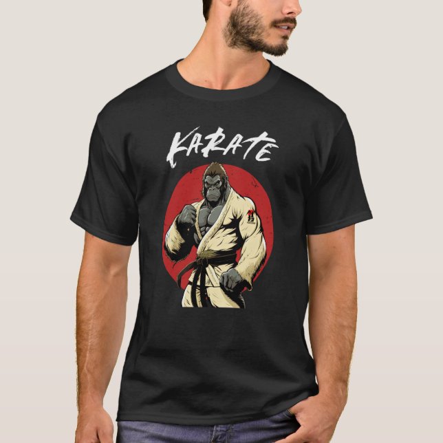 Camiseta Karate Gorilla Karateka Boys and Girls Karate Gori (Frente)