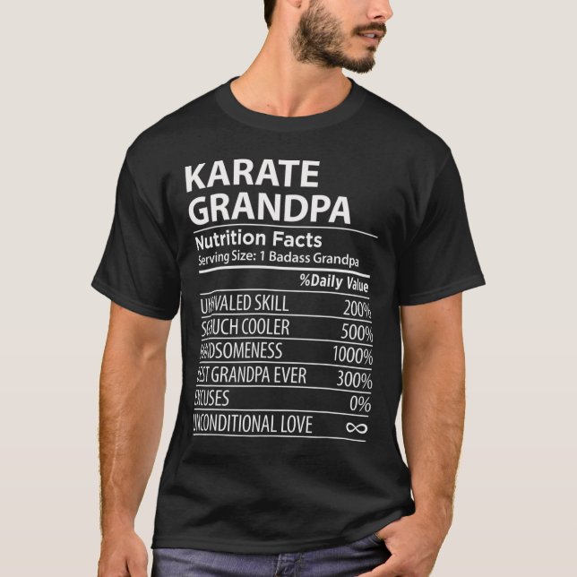 Camiseta Karate Grandpa Nutrição Fala Engraçado Karate Gran (Frente)