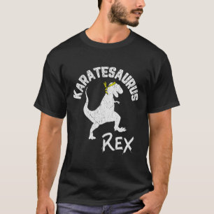 Camiseta Karate Karatesaurus Rex Dinossaur Engraçado Arte M