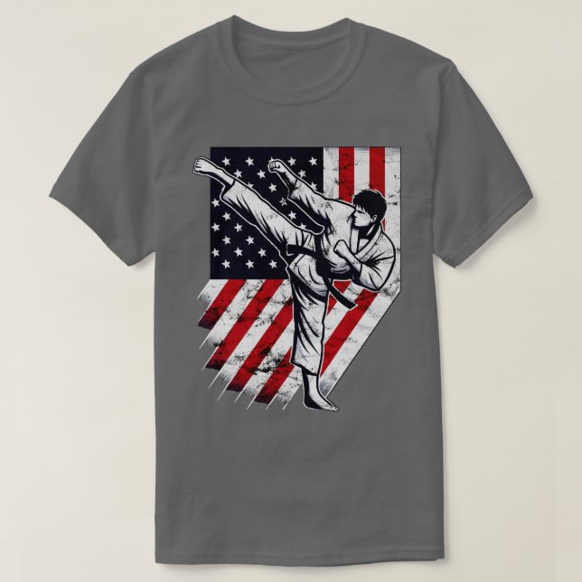 Camiseta Karate Kick EUA (Frente do Design)
