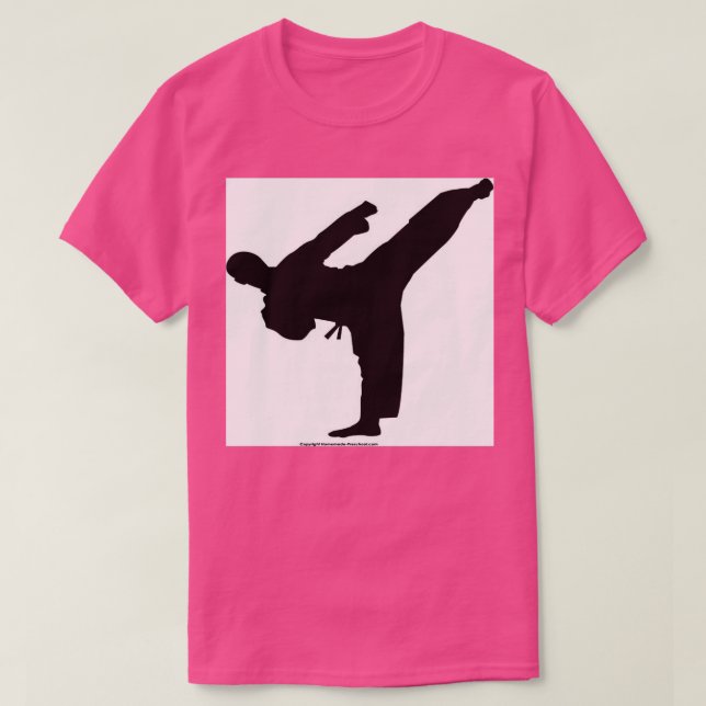 Camiseta Karate Kick Silhouette 1 (Frente do Design)