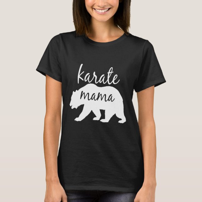 Camiseta Karate Mãe T Mostra Presente Perfeito Para As Mulh (Frente)