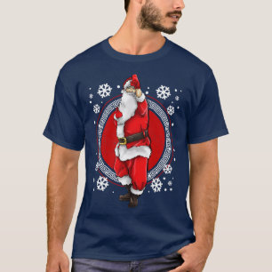 Camiseta Karate Martial Arts Papai Noel Feliz Natal