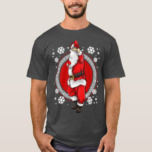 Camiseta Karate Martial Arts Papai Noel Feliz Natal