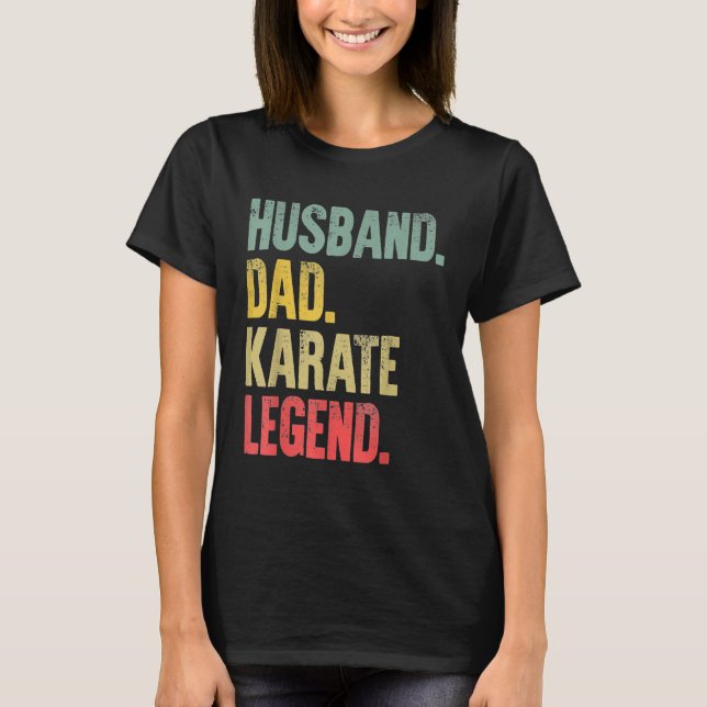Camiseta Karate - Mens Funny Vintage Gift Marido Pai Kara (Frente)