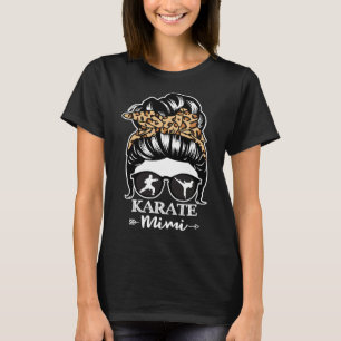 Camiseta Karate Mimi Messy Bun Hair Engraçado Karate Fighte