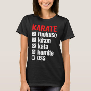 Camiseta Karate Mokuso Kihon Kata Kumite Training Shotokan