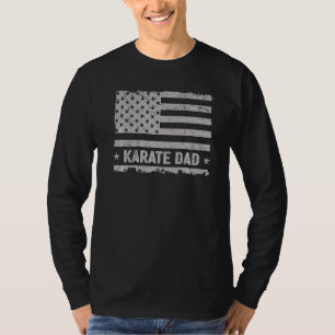 Camiseta Karate Pai America Flag Patriot Vintage