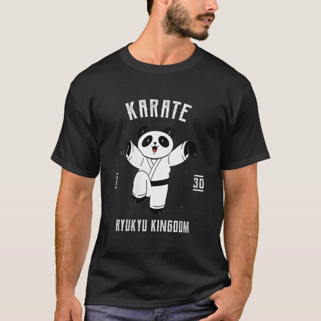 Camiseta Karate Panda With Belt Karate Japanese Mial (Frente)