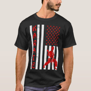 Camiseta Karate Patriótico de Bandeira dos EUA
