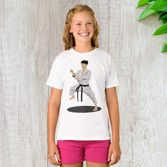 Camiseta Karate Pose Girls T-Shirt (Criador carregado)