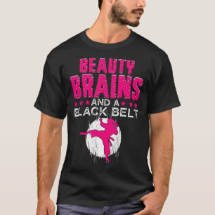 Camiseta Karate Shirt Beauains E Black Belt Engraçados