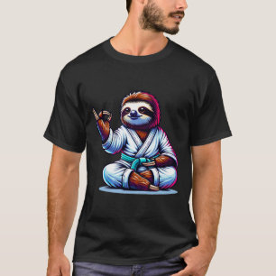 Camiseta Karate Sloth Abraçando Serenidade Calma