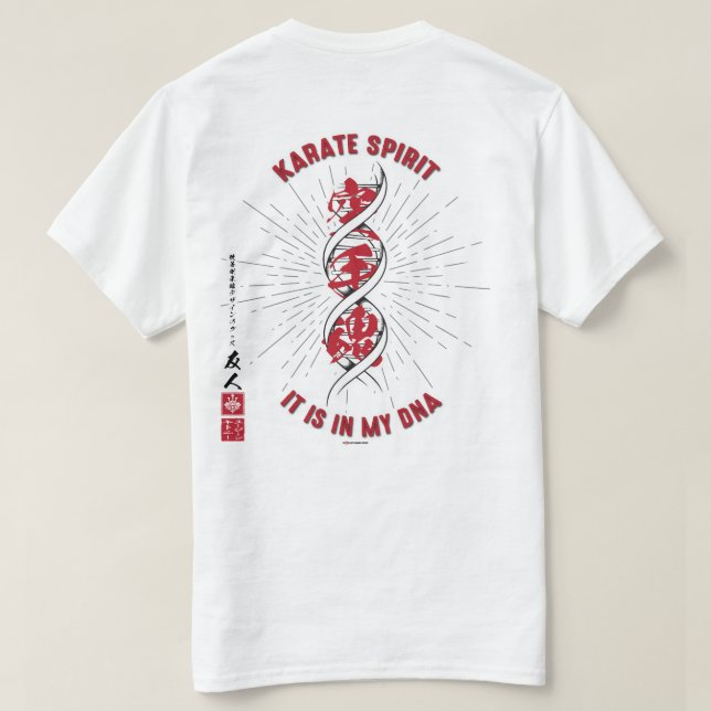 Camiseta Karate Spirit no meu DNA (Verso do Design)