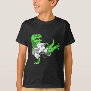 Camiseta Karate T-rex Dino Estudante Dinossauro Professor K