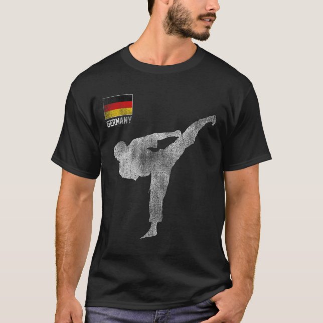 Camiseta Karate Team Martial Arts Mma Kick Germany German V (Frente)