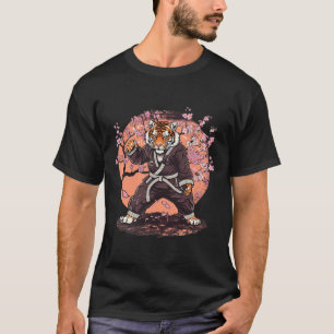 Camiseta Karate Tigre Flores Sakura Taekwondo Jiu-jitsu Ju