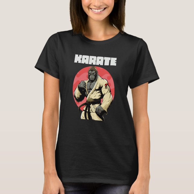 Camiseta Karateka Karatê Gorila  1 (Frente)