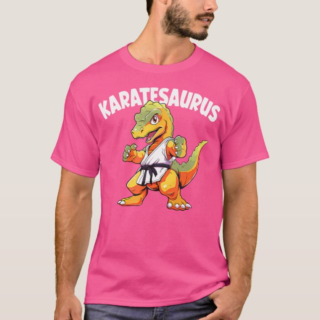 Camiseta Karatesaurus Karate Dinosaur (Frente)
