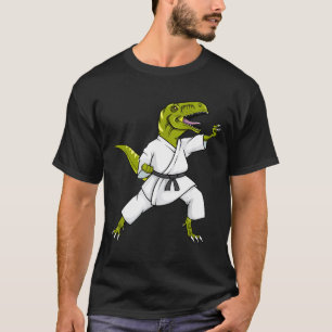 Camiseta Karatesaurus T-rex Dinossauro Engraçado Karatê Sam