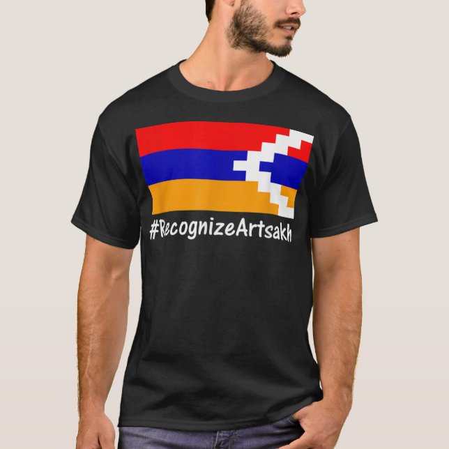 Camiseta Karbakh Armenia Artsakh Flag #Reconhecer (Frente)