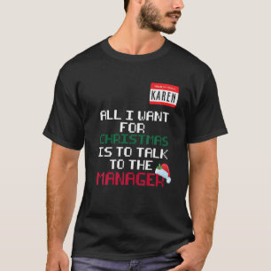 Camiseta Karen Christmas Costume Sweater Engraçado X-Mas H