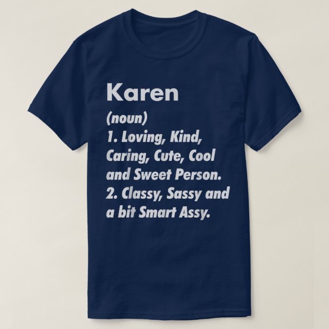 Camiseta Karen Definition Personalizou o presente de aniver (Frente do Design)