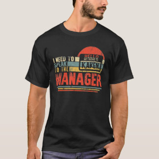 Camiseta Karen Halloween Lazy Costume Fale com o Gerente