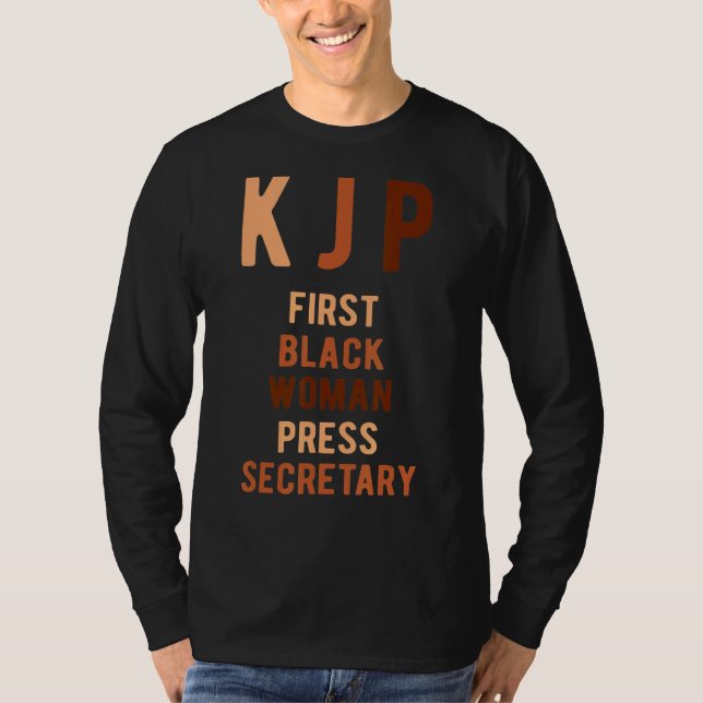 Camiseta Karine Jean Pierre First Black Woman Press Secreta (Frente)