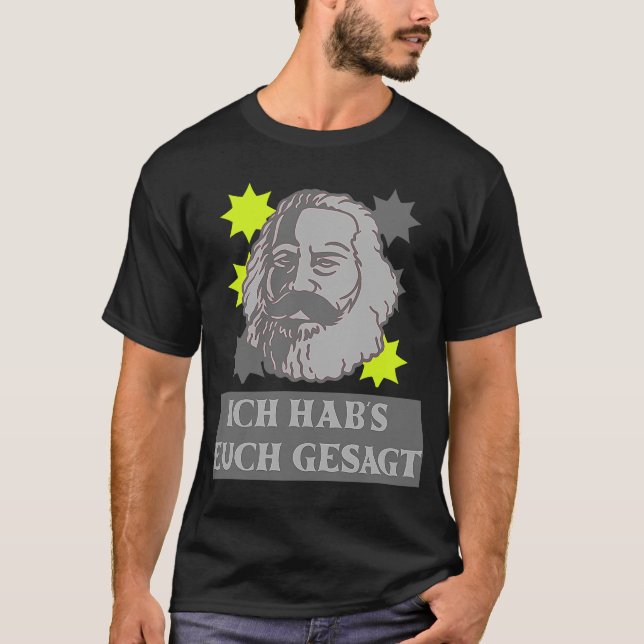 Camiseta Karl Marx motif Ich hab gesagt capitalismo (Frente)