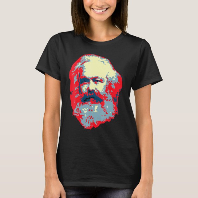 Camiseta Karl Marx Pop Art (Frente)
