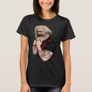 Camiseta Karl Marx Pop Art Retrato Revolução Tatoo Vintag