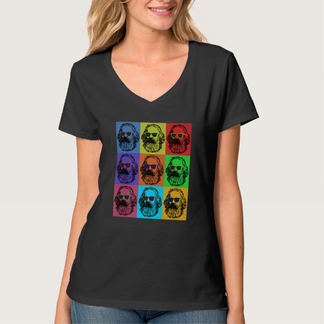 Camiseta Karl Marx Pop   Revolution Philosopher Teacher (Frente)